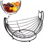 Фруктовница черная, овал (25х30 h33см)