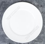 Белая Тарелка плоская широк.поля d19см б/уп (48)