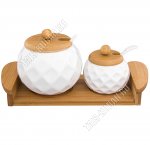 Классик /Бамбук Баночки н-р 2шт (сахарница 550мл +солонка 170мл)