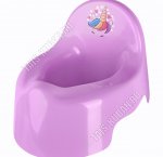 Горшок детский, высокая спинка (34х25 h23см) розовый