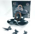 Blackwood Менажница 3х секционная d24см, бамбуковая ручка-петля (18)