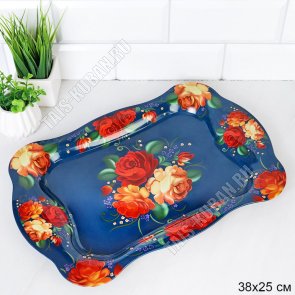 Поднос (эмалированное покрытие) прямоугольный 38х25см 