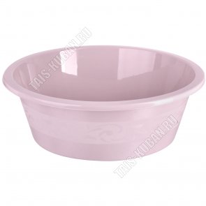 Таз круглый 10л (d35 h10см) розово-бежевый (10)