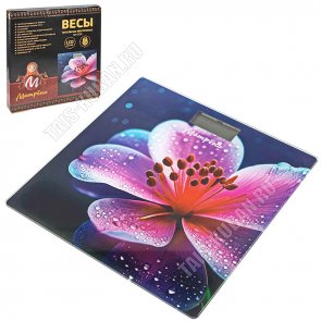 Весы напольные эл. (стекло) до 150кг,дел.100г, 