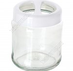 Dakota/Белая крышка  Подставка д/зуб.щеток,пасты 0,44л d9см h10,5см, б/уп (12)