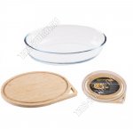 Форма д/запекания овальная 2,4л с бамбуковой крышкой (32х23 h7см)