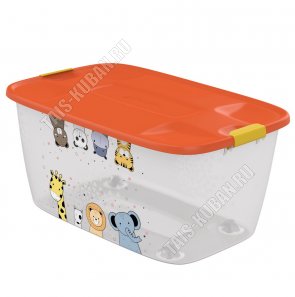 Таз с ручк,прямоуг 20л серый (52х32 h20см) (5) 