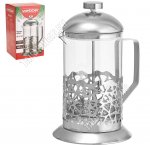 Френч-пресс (стекло+нержавеющая сталь) 0,8л (12)