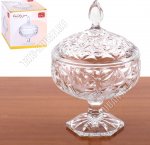 Ваза д/сервировки на ножке,с крышкой 0,96л d16см h25см 