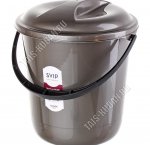 .Ведро с крышк 10л антрацит (d29 h31см) (5) 