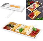 Айсберг /Бамбук Набор д/сервиров 2пр (Менажница 4-х секц L37см,+бамб.доска/блюдо 24х15см)