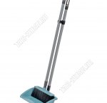 Набор Совок 27,5х19см +Щётка L19см,ворс 7см,вертикал.ручка h80см,бирюз-син,