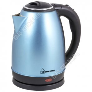 Чайник нерж. 1,8л 1500Вт диск, автооткл,защ.б/воды, пов.на 360`,голуб.перлам (12) 