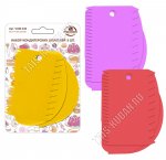 Шпатель кондитерский н-р 3шт, пластик,2цв.(12)