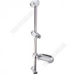 Стойка для душа h50см +мыльница, держатель для лейки, хром