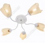 Люстра 5плаф/корич, основ/белое