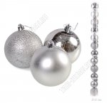 Ёлочный шар набор 12шт d5см, серебро 