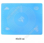 Коврик для раскатки теста,заморозки/выпечки (40х30см) голубой