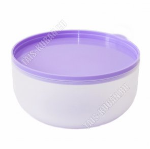 Контейнер сиренев/прозр, кругл 1,2л (d16 h7.5см) (59) 