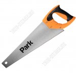 Ножовка по дереву 400мм,7зубьев на дюйм, инструментальная сталь,толщина лезвия 0,8мм, двухкомпонентная плстик+прорезиненная ручка,  цвет оранжевый/черный (6)