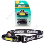 Фонарь налобн  LED 3Вт,дневн.6300К,2реж,освещен. 180Лм до 80м, в ком-те кабель Type-C, кронштейн для крепления, пластик,черн  LED53405 (1)