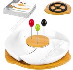 Айсберг /Бамбук Менажница вращ-ся 4-х секц. d25 h4см (12)