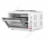 Духовка 35л 1600Вт 2 конфорки (1000/700Вт),3реж,рег.t60-250, конвекция, цвет белый (1)