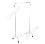 Вешалка гардеробная h156см,белая,на колесах (15)