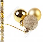 Ёлочный шар набор 12шт d5см, золотой 