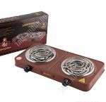 Плита эл.эмаль/2конф. ТЭН 2000Вт, терморег, цв.коричн карт/уп