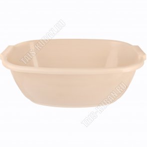 Таз овал 25л с ручк (58х40 h21см) бежев (10) 