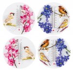 Термометр уличный для окон, на липучке 2шт (d16,5см)