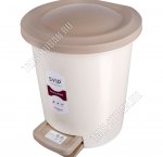 Ведро для мусора, с педалью 6,0л кофе (d24,5 h27см) (2) 