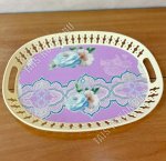 Поднос декор,с борт, овал (34х24 h4см)