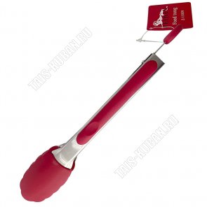 Щипцы кухонные 26х3,5см,нержавеющая сталь+нейлон,красный (12) 