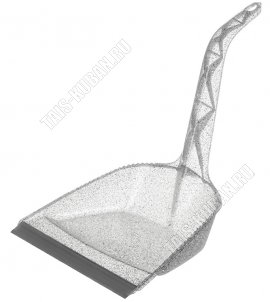 Совок мягкая кромка .23х16см,вертикальн.ручка L26см , прозрачно-серый (20) 