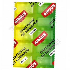 ARGUS Пластины дл я фумигатора 10шт от комаров 