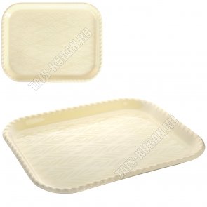 Поднос прям (45х36см) кремов 