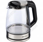 Чайник стекло 2,2л 1500Вт диск,черн/серебро (12)