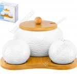 Розы /Бамбук Сахарница 440мл и Специи 2пр