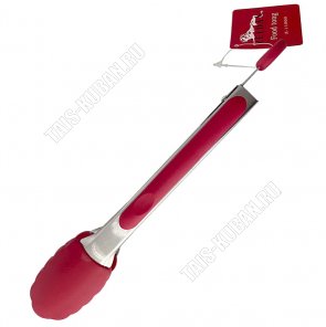 Щипцы кухонные 34,5х3,5см,нержавеющая сталь+нейлон,красный (12)