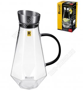 Кувшин 1,6л с нержавеющей крышкой-фильтром,жаропрочный (12) 