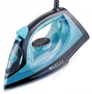 Утюг подошва с керамическим покрытием 2200Вт, функция самоочистки, паровой удар, вертикальное отпаривание, терморегуляция, защита от перегрева, регулятор пара, емкость для воды 200мл, цвет бирюзовый/черный (10) 