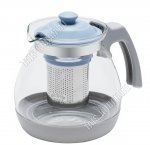 Чайник заварочный (стекло+пластик) 1,2л