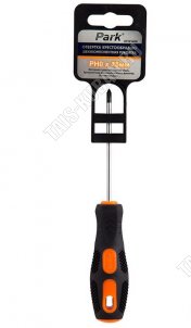 Отвертка крест. PH0х100мм, 3,2х75мм, хром/ванад.сталь, двухкомп.рукоят.,магнит.жало 