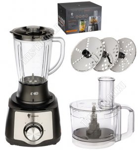 Кухонный процессор 5 в 1, 1200Вт 2 скорости,черный (2) 