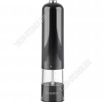 Мельница для специй электрическая h23см, пластик, черный, батарейки АА 4шт (не входят в  комплект), подарочная упаковка (30)