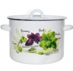 Базилик Кастрюля бел (цил) 3,0л,мет.крыш (4)