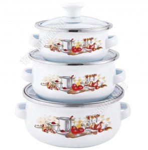 Набор мини-кастрюль 3шт 