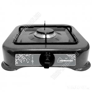 Плита газ. 1конф,давл.2800Ра, рег.t, 29х32х6,5см,черн (4)  Homestar 